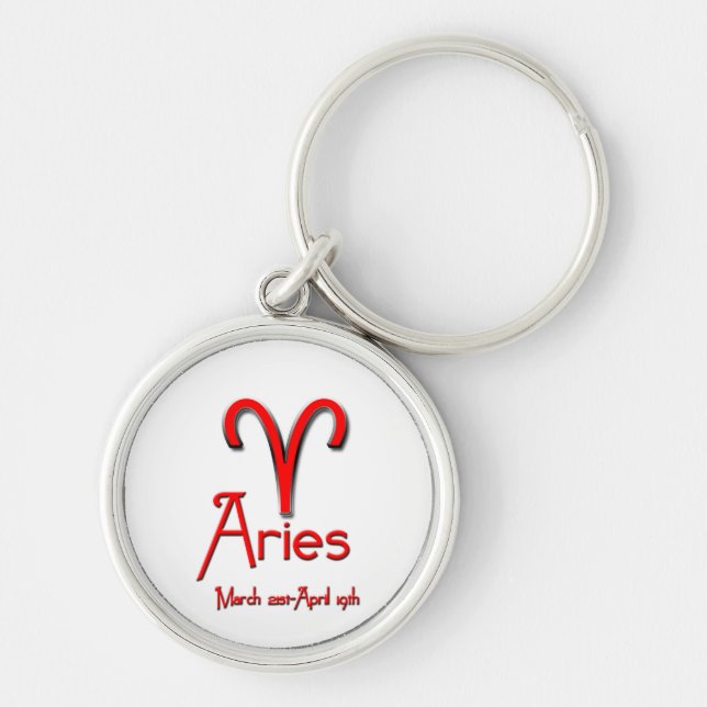 Porte-clés Symbole Aries-Zodiac/Rouge (Devant)