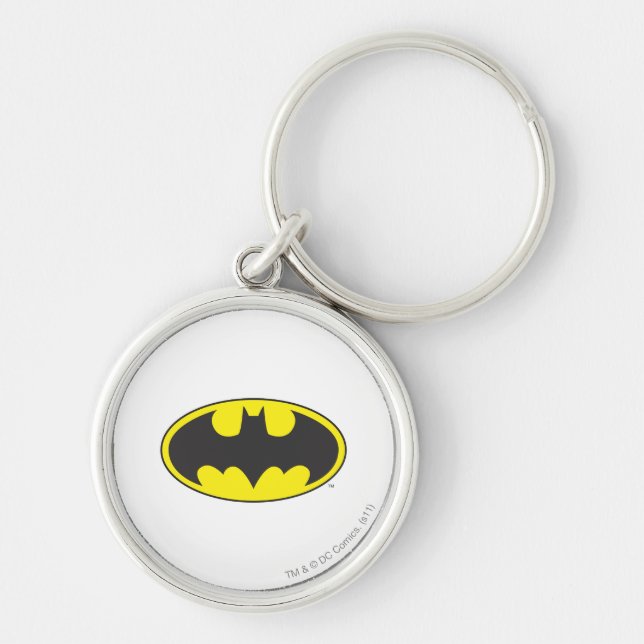Porte-clés Symbole Batman | Logo Oval de chauve-souris (Devant)