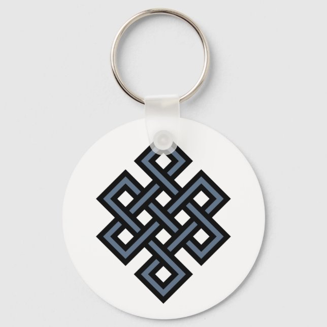 Porte-clés Symbole bouddhiste éternel de noeud sans fin Boudd (Recto)