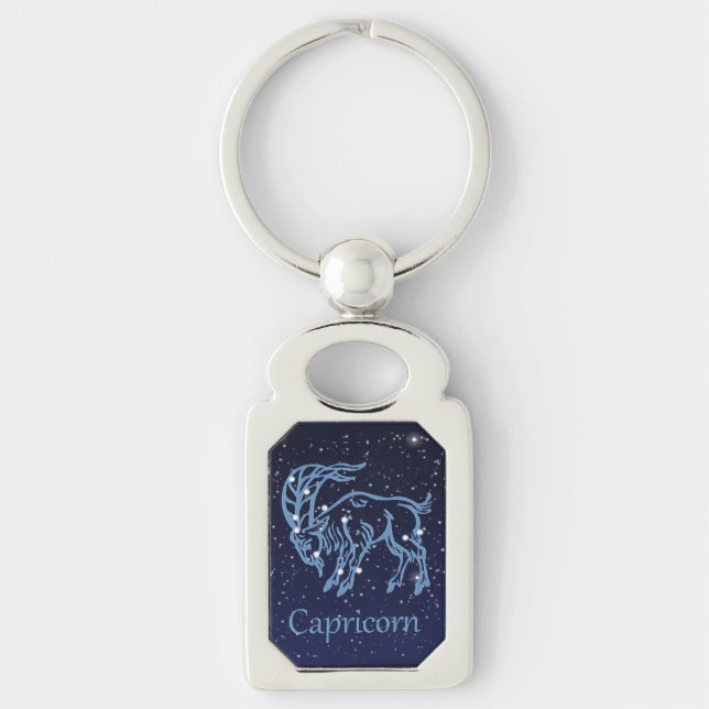 Porte-clés Symbole Capricorne Constellation et Zodiaque avec  (Devant)