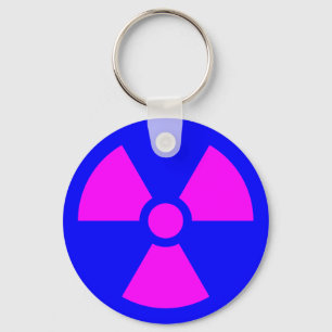 Porte-clés Symbole d'avertissement de rayonnement
