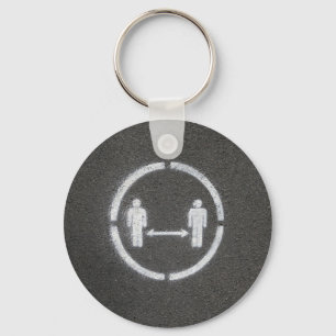 Porte-clés Symbole de distance sociale