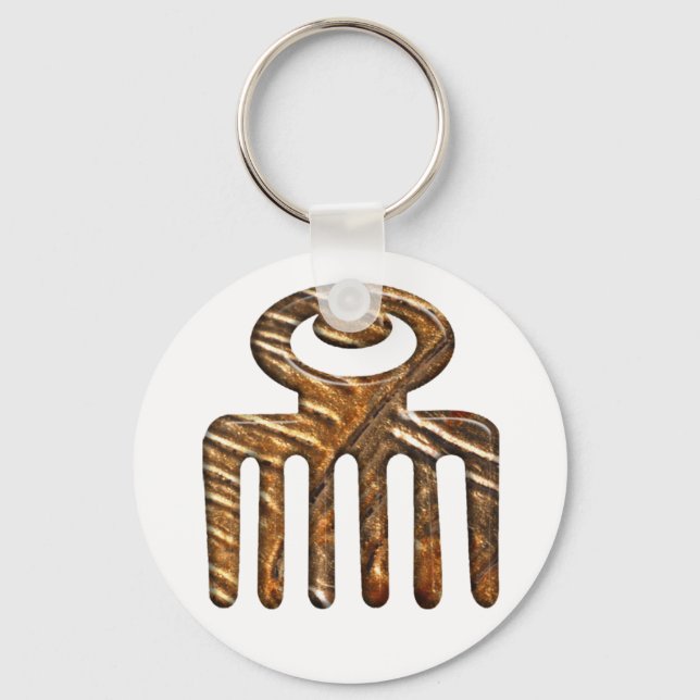 Porte-clés Symbole de Duafe.African Adinkra (Recto)