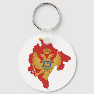 Porte-clés symbole de forme de carte de drapeau de pays du