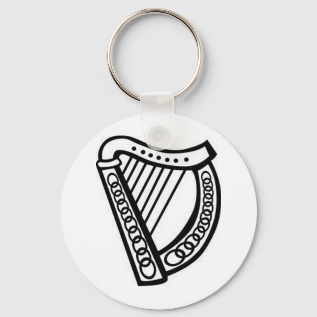 Porte-clés Symbole de harpe celtique irlandais (Recto)