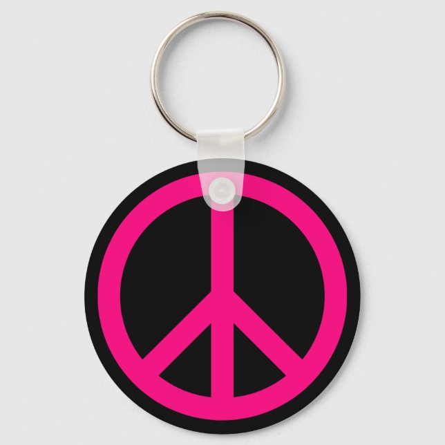 Porte-clés SYMBOLE DE LA PAIX ROSE Porte - clé (Recto)