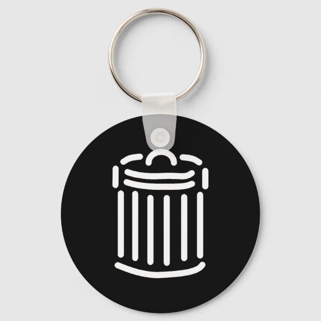 Porte-clés Symbole de la poubelle blanche (Recto)