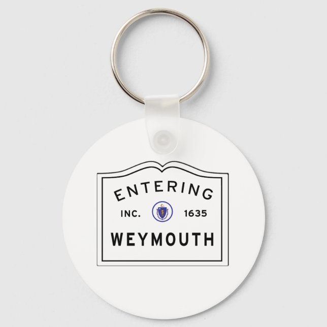 Porte-clés Symbole de la ville de Weymouth Massachusetts entr (Recto)