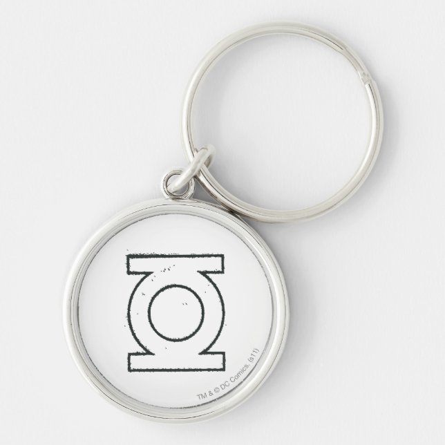 Porte-clés SYMBOLE DE Lanterne Verte BW (Devant)