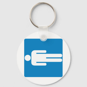 Porte-clés Symbole de l'autoroute des toilettes pour hommes