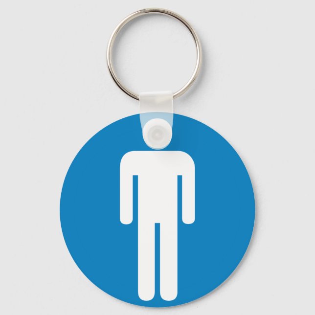 Porte-clés Symbole de l'autoroute des toilettes pour hommes (Recto)
