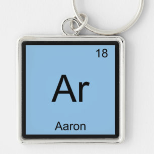 Porte-clés Symbole de l'élément de chimie Aaron Nom du tablea