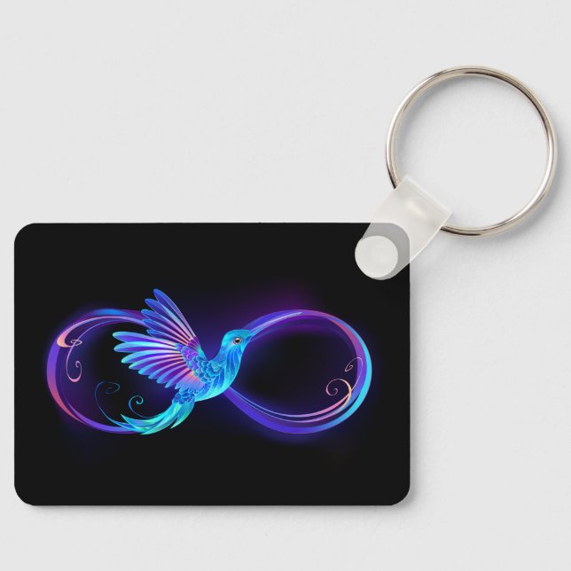 Porte-clés Symbole de Neon Infinity par Glowing Hummingbird (Recto)