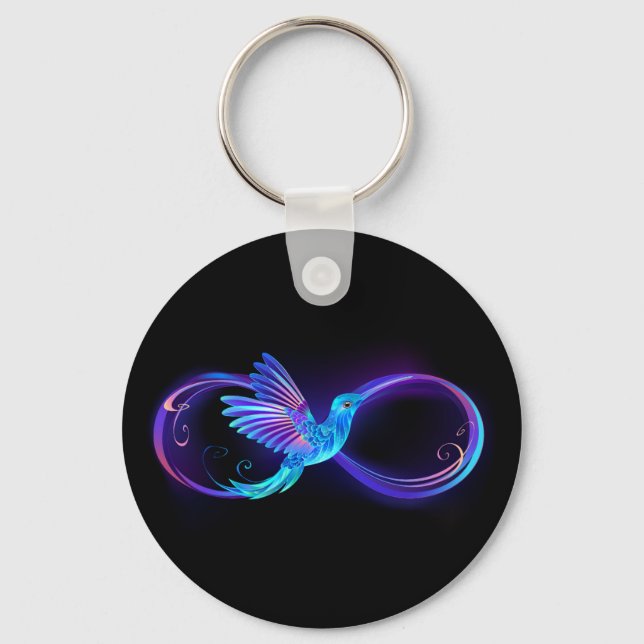 Porte-clés Symbole de Neon Infinity par Glowing Hummingbird (Recto)