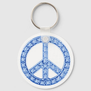 Porte-clés Symbole de paix des Bijoux Bleus