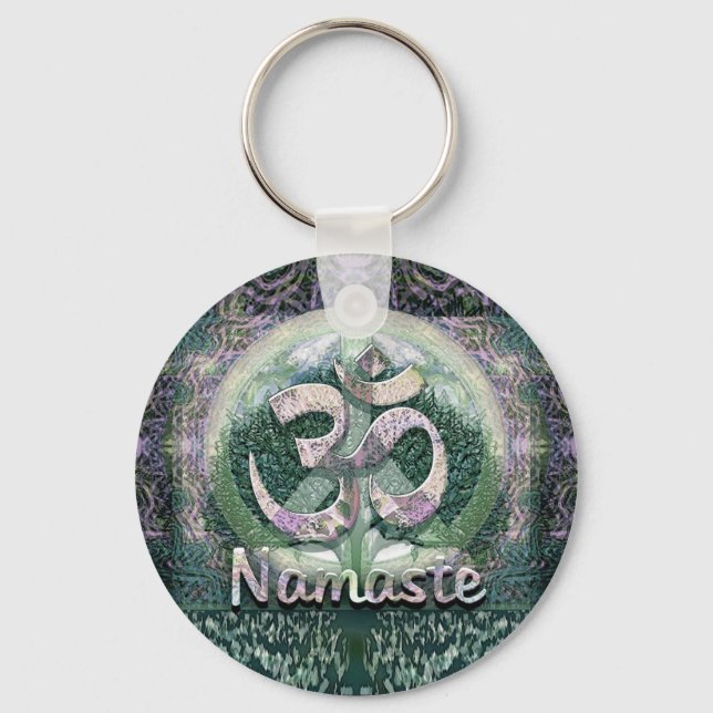 Porte-clés Symbole de paix Namaste (Recto)