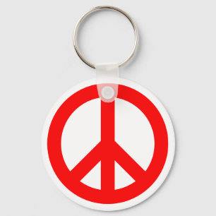 Porte-clés Symbole de paix rouge