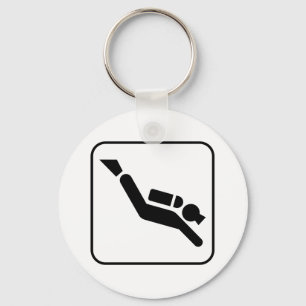 Porte-clés Symbole de plongée sous-marine Porte - clé