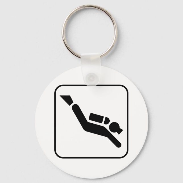 Porte-clés Symbole de plongée sous-marine Porte - clé (Recto)