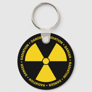 Porte-clés Symbole de rayonnement jaune