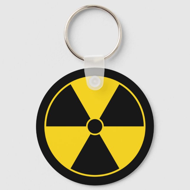 Porte-clés Symbole de rayonnement jaune Porte - clé (Recto)