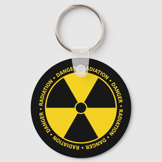 Porte-clés Symbole de rayonnement jaune Porte - clé (Recto)