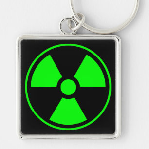 Porte-clés Symbole de rayonnement radioactif nucléaire en ver