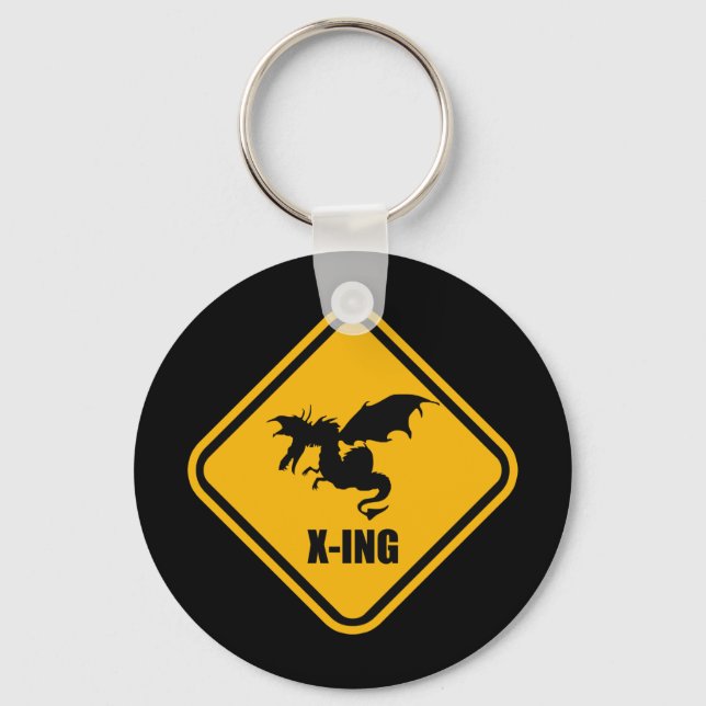 Porte-clés Symbole de rue du Dragon de la respiration du feu (Recto)