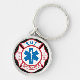 Porte-clés Symbole de sapeur-pompier d'EMT