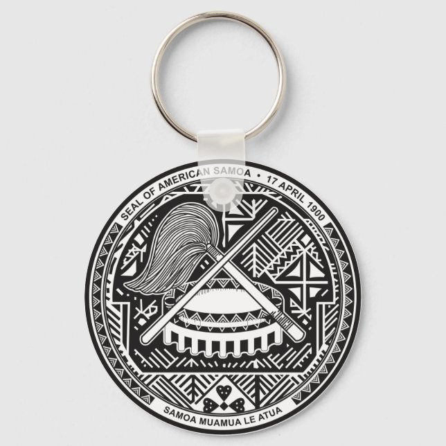 Porte-clés Symbole d'héraldique officiel des Samoa américaine (Recto)