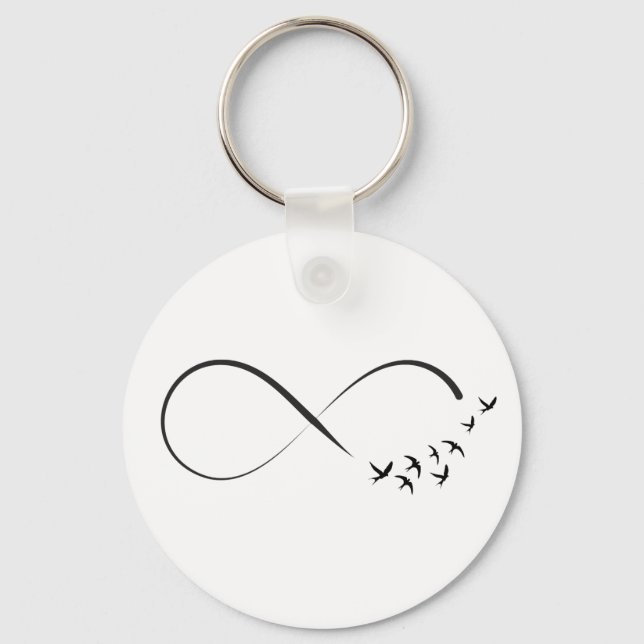 Porte-clés Symbole d'hirondelle d'infini (Recto)