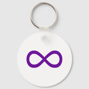 Porte-clés Symbole d'infini violet