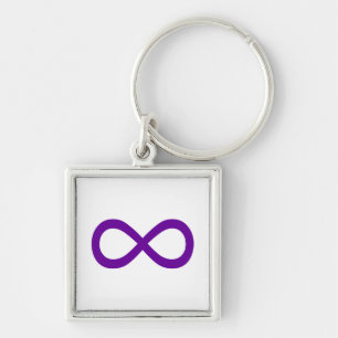 Porte-clés Symbole d'infini violet