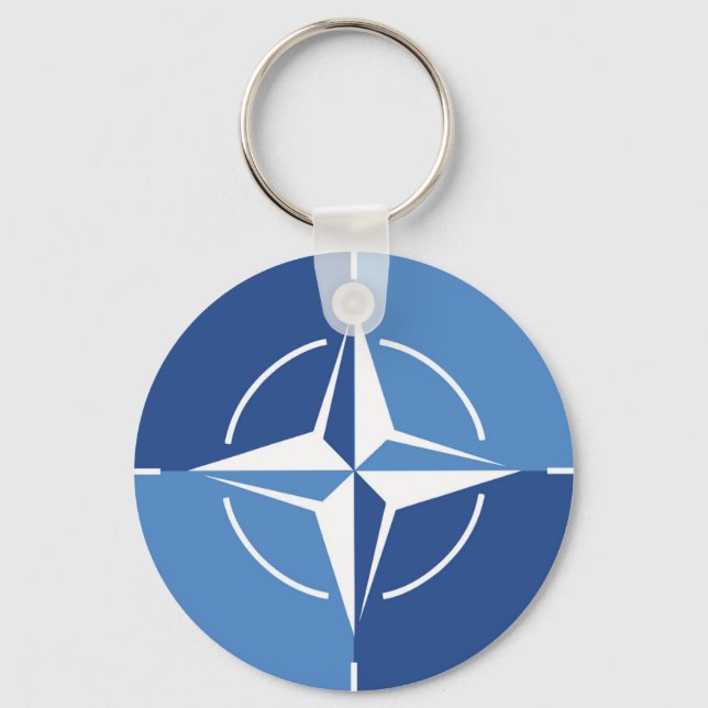 Porte-clés Symbole du drapeau de l'OTAN ONAT Traité de l'Atla (Recto)