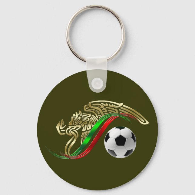 Porte-clés Symbole du drapeau mexicain Logo du football de fo (Recto)