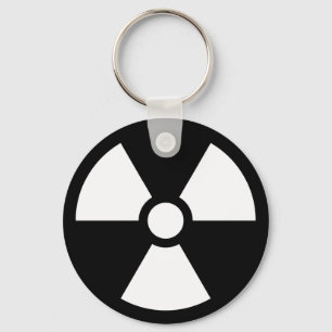 Porte-clés Symbole du signe d'avertissement de rayon Trefoil