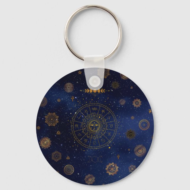 Porte-clés Symbole magique de Protection Mandala Pagan Witch (Recto)