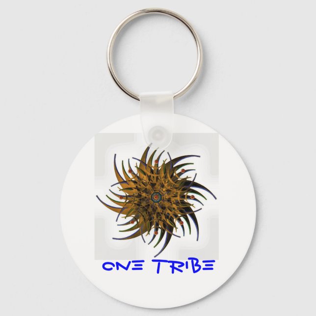 Porte-clés Symbole mondial de la paix ; une tribu (Recto)