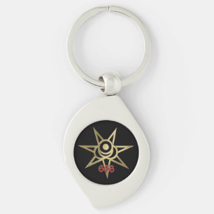 Porte-clés Symbole occulte septagram