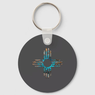 Porte-clés Symbole solaire Zia du Nouveau-Mexique