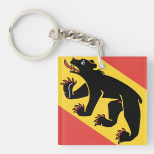 Porte-clés Symbole suisse du drapeau du canton de Berne