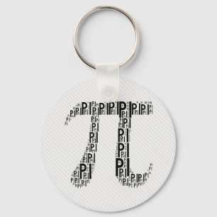 Porte-clés Symbole texte tapé Pi noir Porte - clés mathémat
