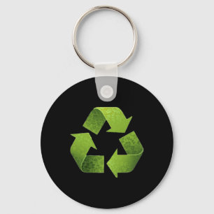 Porte-clés Symbole vintage vert Recycle Jour des terres de no
