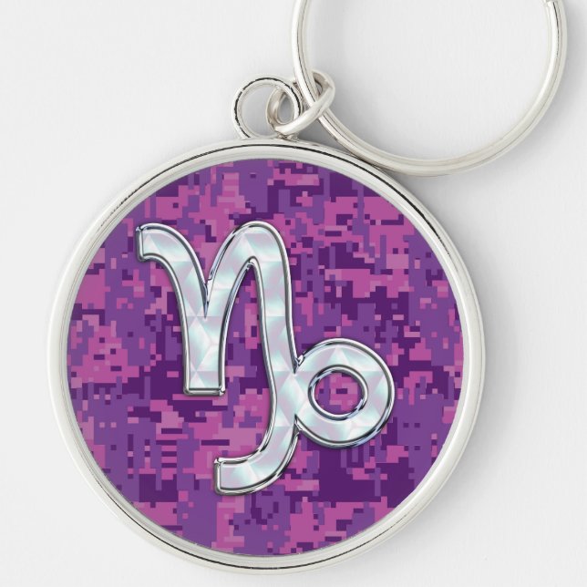 Porte-clés SYMBOLE Zodiaque Capricorne Camouflage numérique r (Devant)