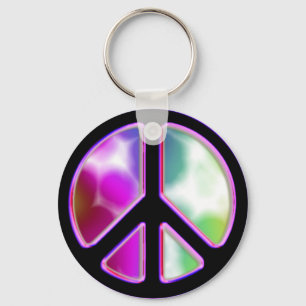 Porte-clés Symboles de paix Tie Dye