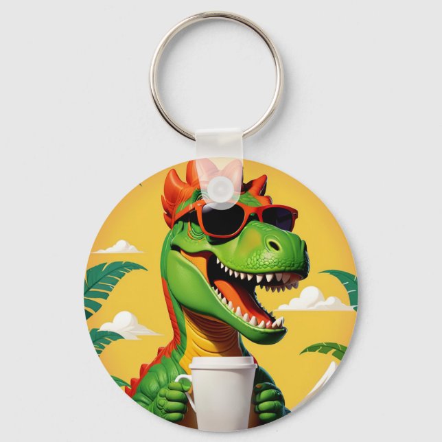 Porte-clés T-Rex Dinosaur Drôle (Recto)