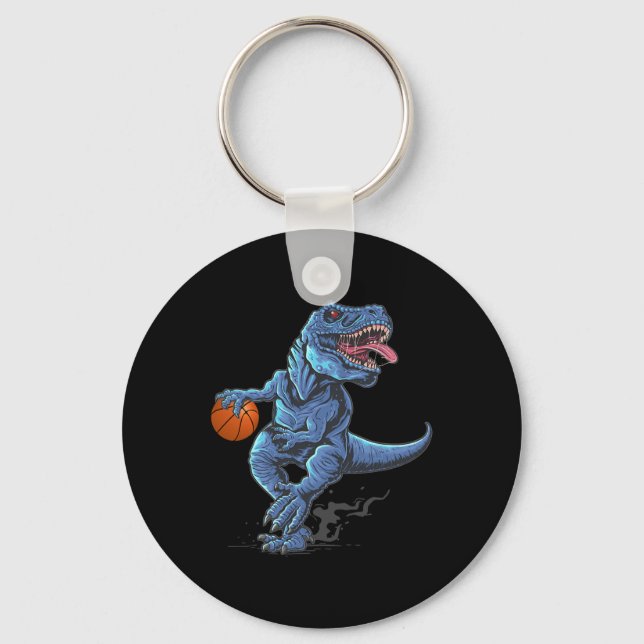 Porte-clés T-Rex dinosaure drôle jouant avec un amoureux de S (Recto)