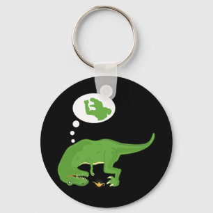 Porte-clés T-rex drôle, Lampe Génie, Bras Courts, Par Zany Br