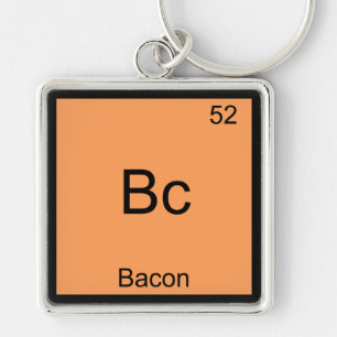 Porte-clés T-Shirt Bc - Élément de Chimie Drôle de Bacon Meme