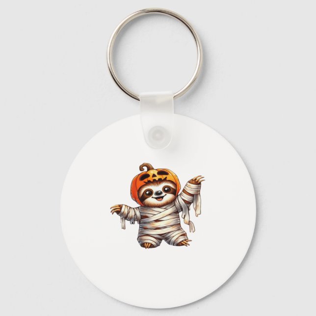 Porte-clés T-shirt classique de Sloth Mummy Halloween (Recto)